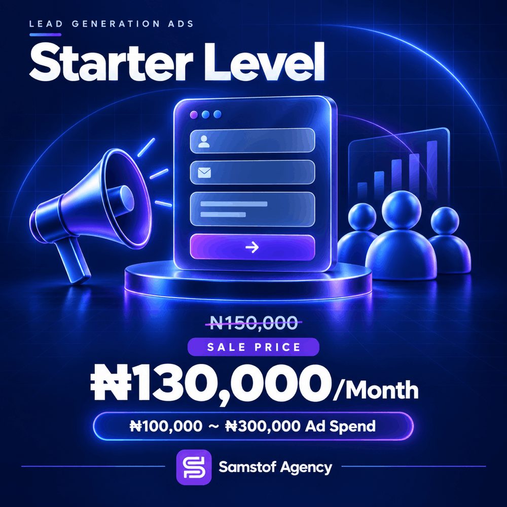 Starter lead generation ads package for small businesses, startups and local customer acquisition