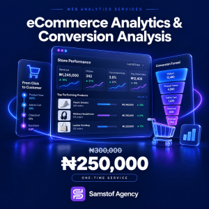 eCommerce analytics and conversion analysis service for WooCommerce stores by Samstof Technologies